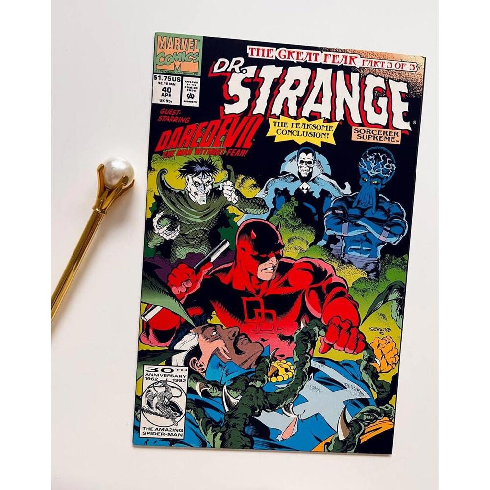 Doctor Strange #40 (DAREDEVIL cover) - Vintage comic book 1992 Marvel